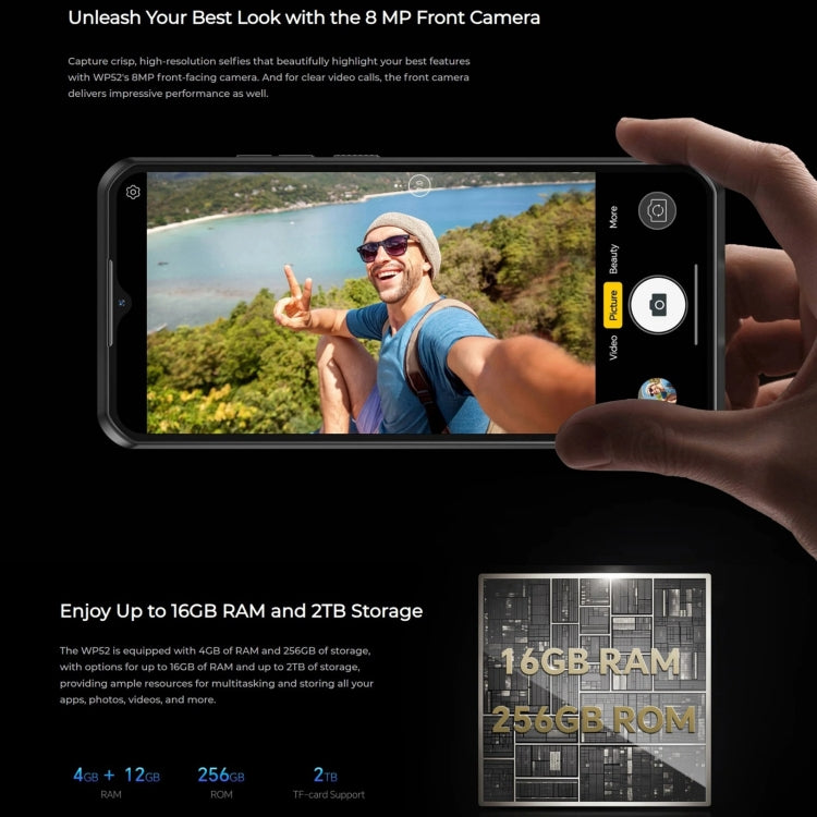 Oukitel WP52 5G Rugged Phone, 4GB+256GB, 6.6 inch Android 14.0 MediaTek Dimensity 6100+ Octa-core 3.0GHz, NFC, OTG, Network: 5G Oukitel WP52 5G Rugged Phone, 4GB+256GB, 6.6 inch Android 14.0 MediaTek Dimensity 6100+ Octa-core 3.0GHz, NFC, OTG, Network: 5G